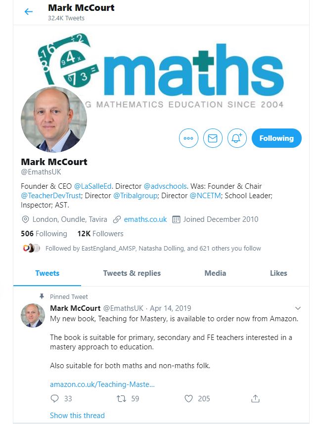 Mark Mccourt - Teaching For Mastery