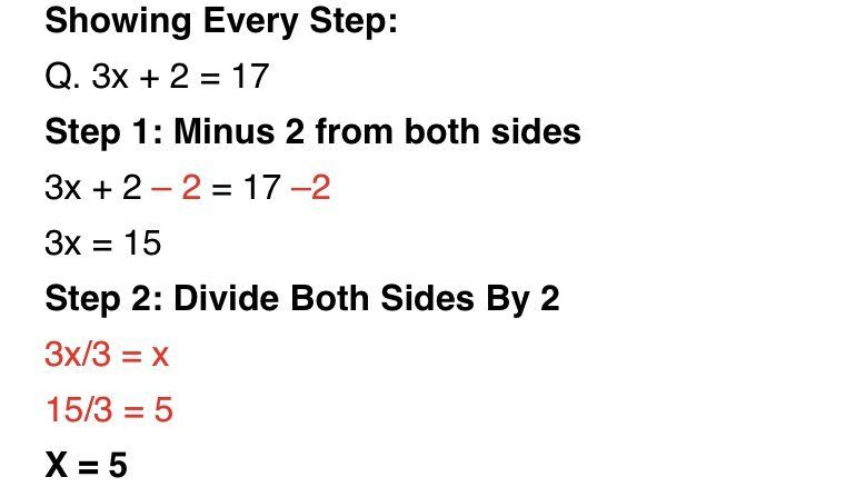 Algebra Step by Step Question